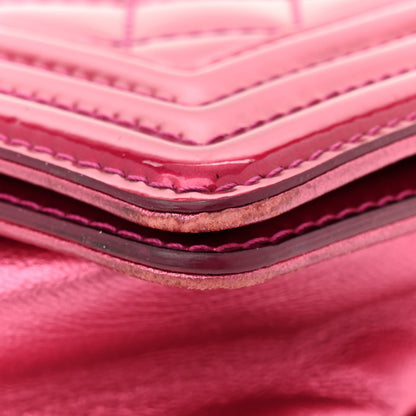 Chanel Metallic Patent Calfskin Quilted Medium Boy Flap Pink 14 of 15