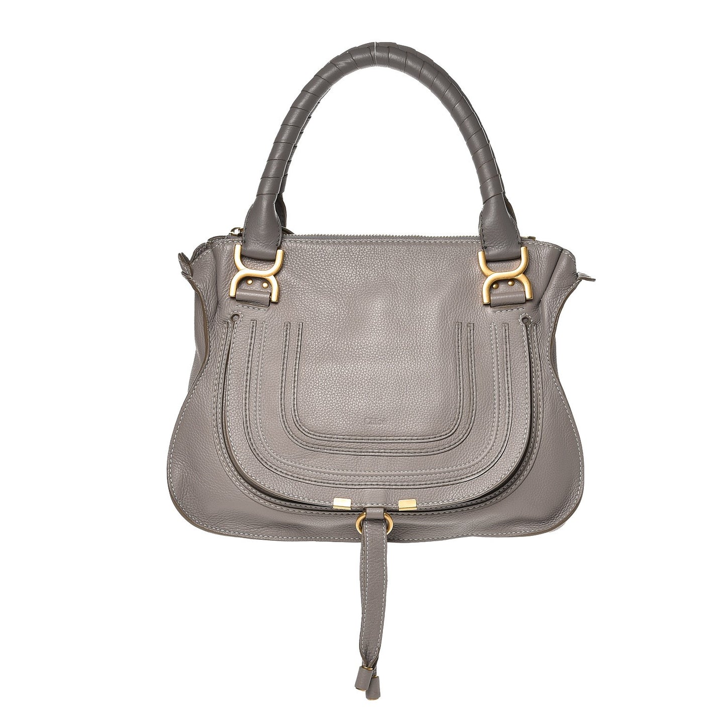 Calfskin Medium Marcie Satchel Cashmere Grey
