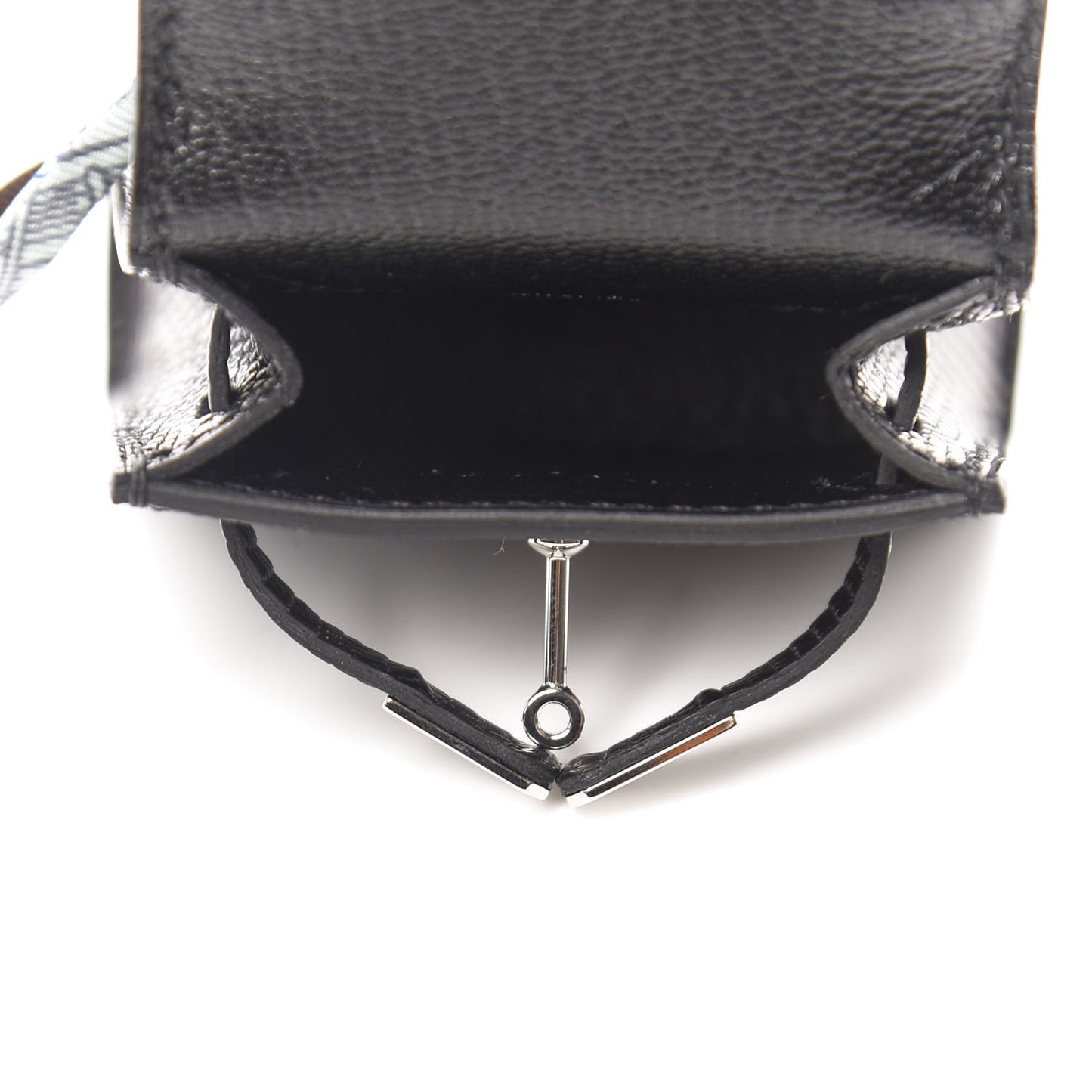 Lizard Mini Kelly Twilly Bag Charm Black
