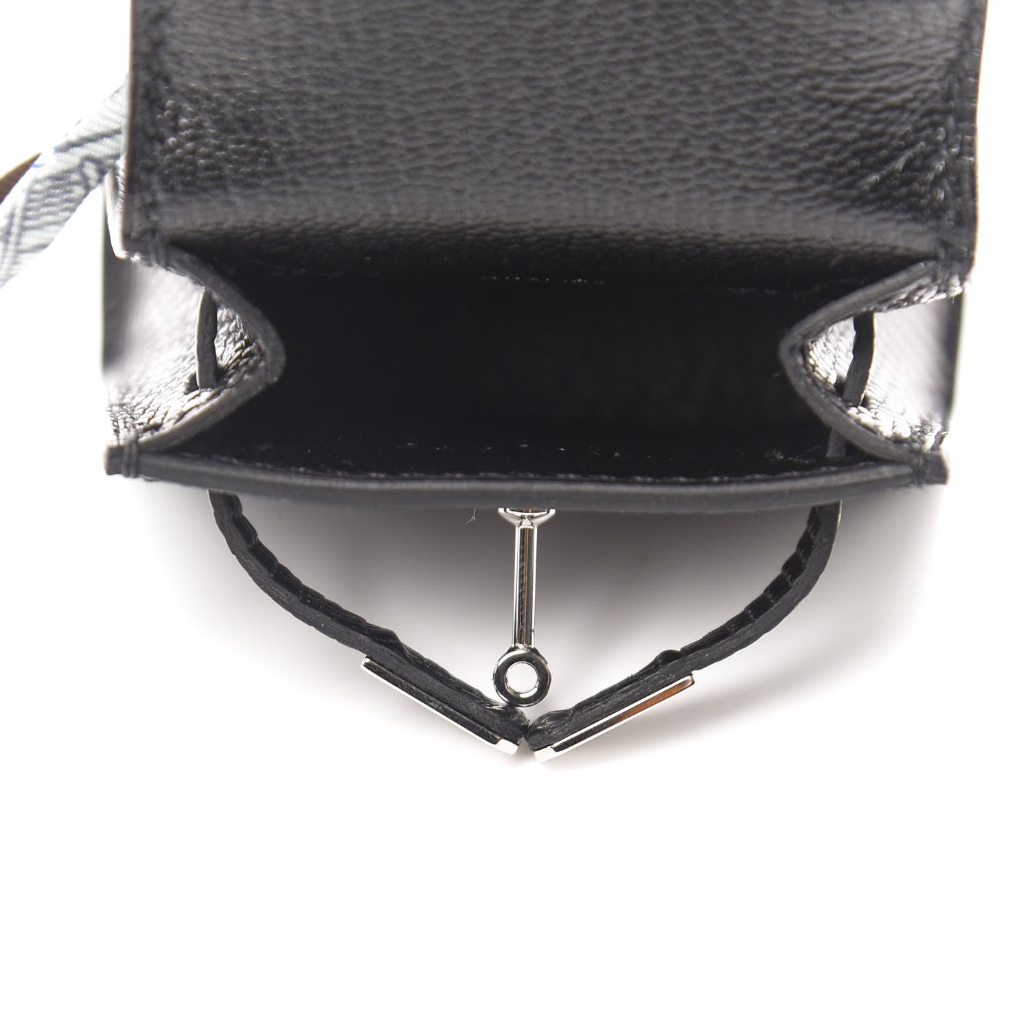 Hermes Lizard Mini Kelly Twilly Bag Charm Black 3 of 6