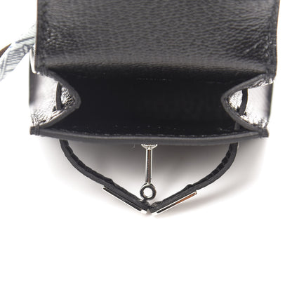 Hermes Lizard Mini Kelly Twilly Bag Charm Black 3 of 6