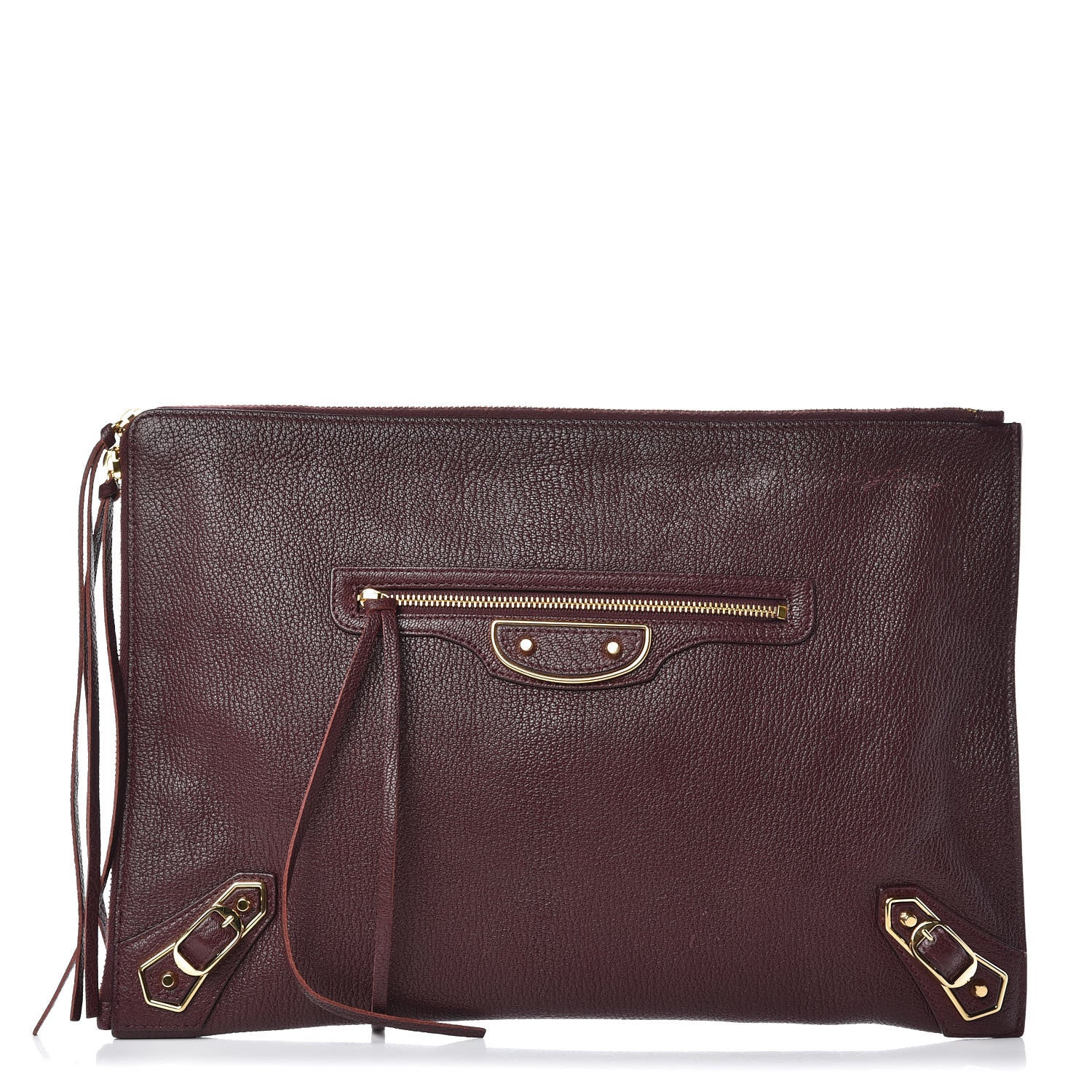 Balenciaga Chevre Gold Metallic Edge Hardware Pouch 1 of 8
