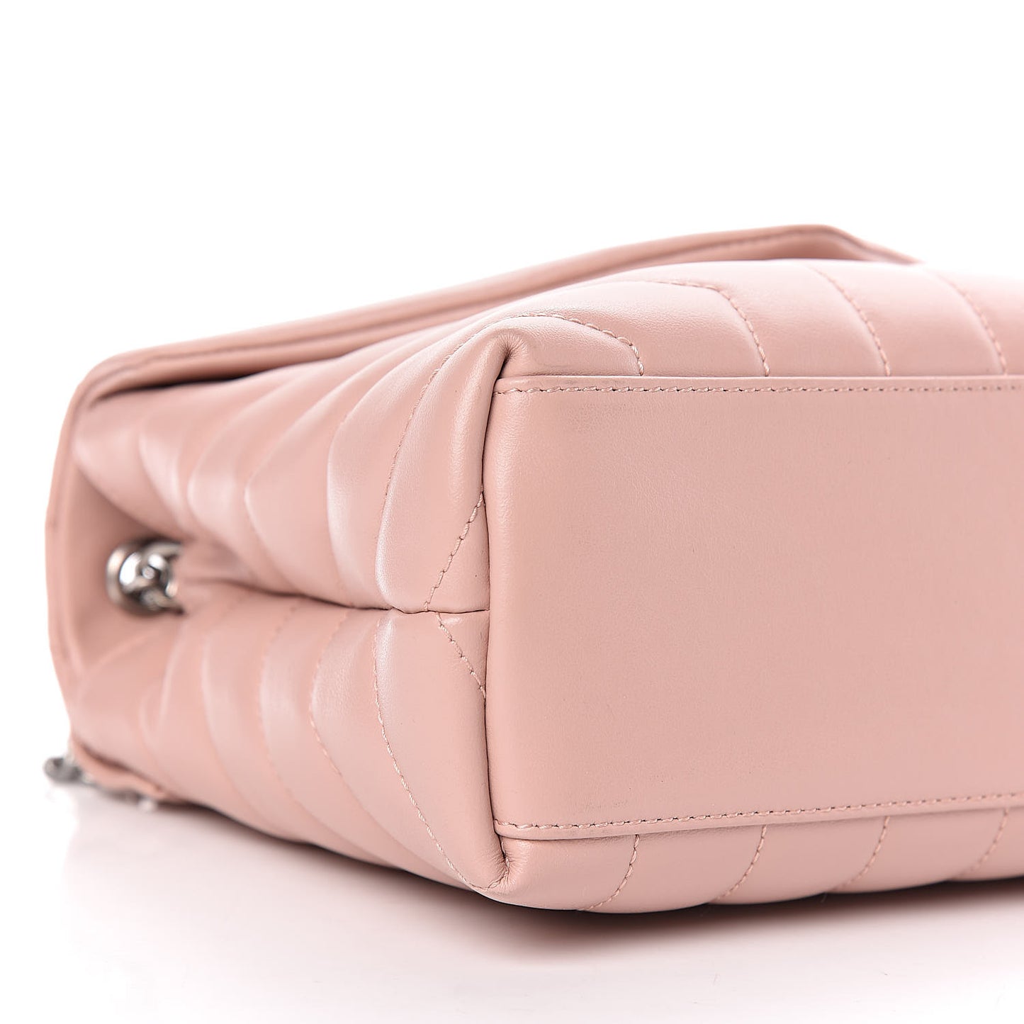 Calfskin Y Quilted Monogram Small Loulou Chain Satchel Rose Antic