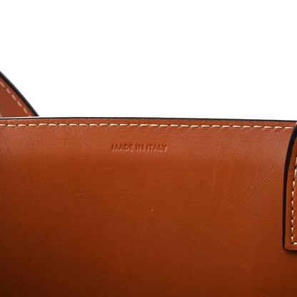 Celine Canvas Calfskin Jacquard Floral Small Vertical Cabas Black Tan 19 of 21