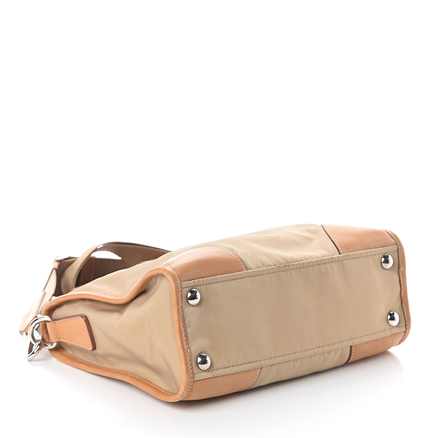 Tessuto Vitello Top Handle Bag Cammello Cuo