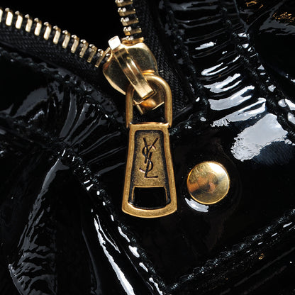 Saint Laurent Patent Croc Large Muse Black 9 of 10