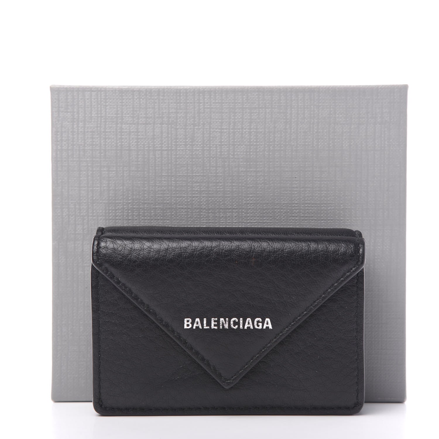 Balenciaga Calfskin Mini Papier Wallet Black 6 of 6