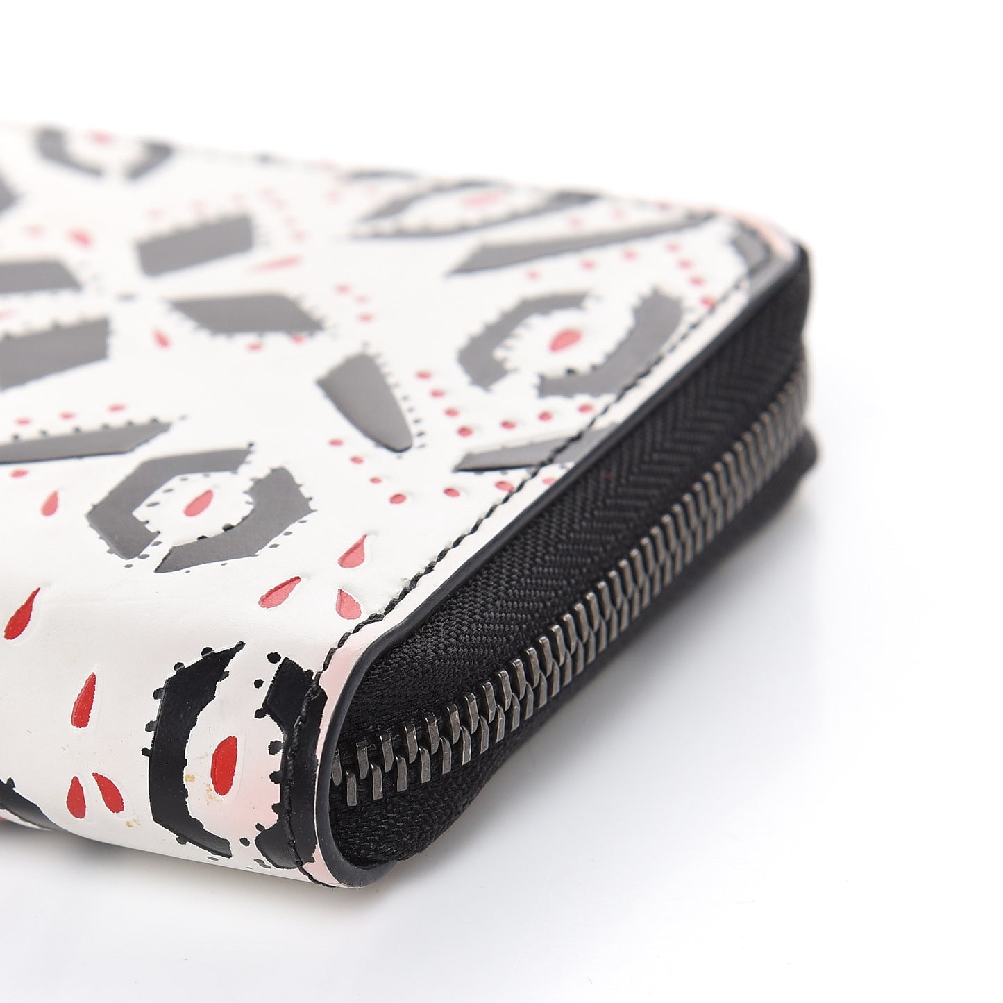 Calfskin Zippy Wallet Graphic Print