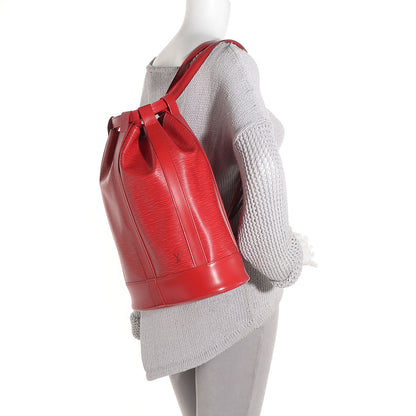 Louis Vuitton Epi Randonnee PM Castillan Red 2 of 7