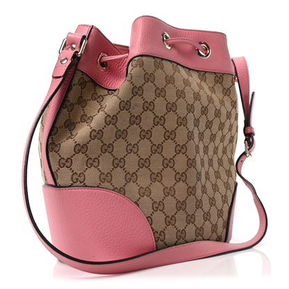 Gucci GG Monogram Calfskin Bucket Bag Pink 3 of 10