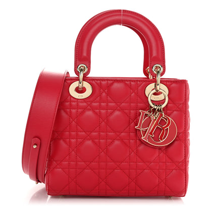 Christian Dior Lambskin Cannage Small My ABCDior Lady Dior Fraise 1 of 10