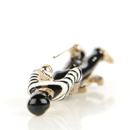 Chanel Enamel Coco Charm Brooch Black Gold 3 of 5