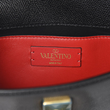 Valentino Garavani Grained Calfskin VSling Clutch With Shoulder Strap Black 6 of 9