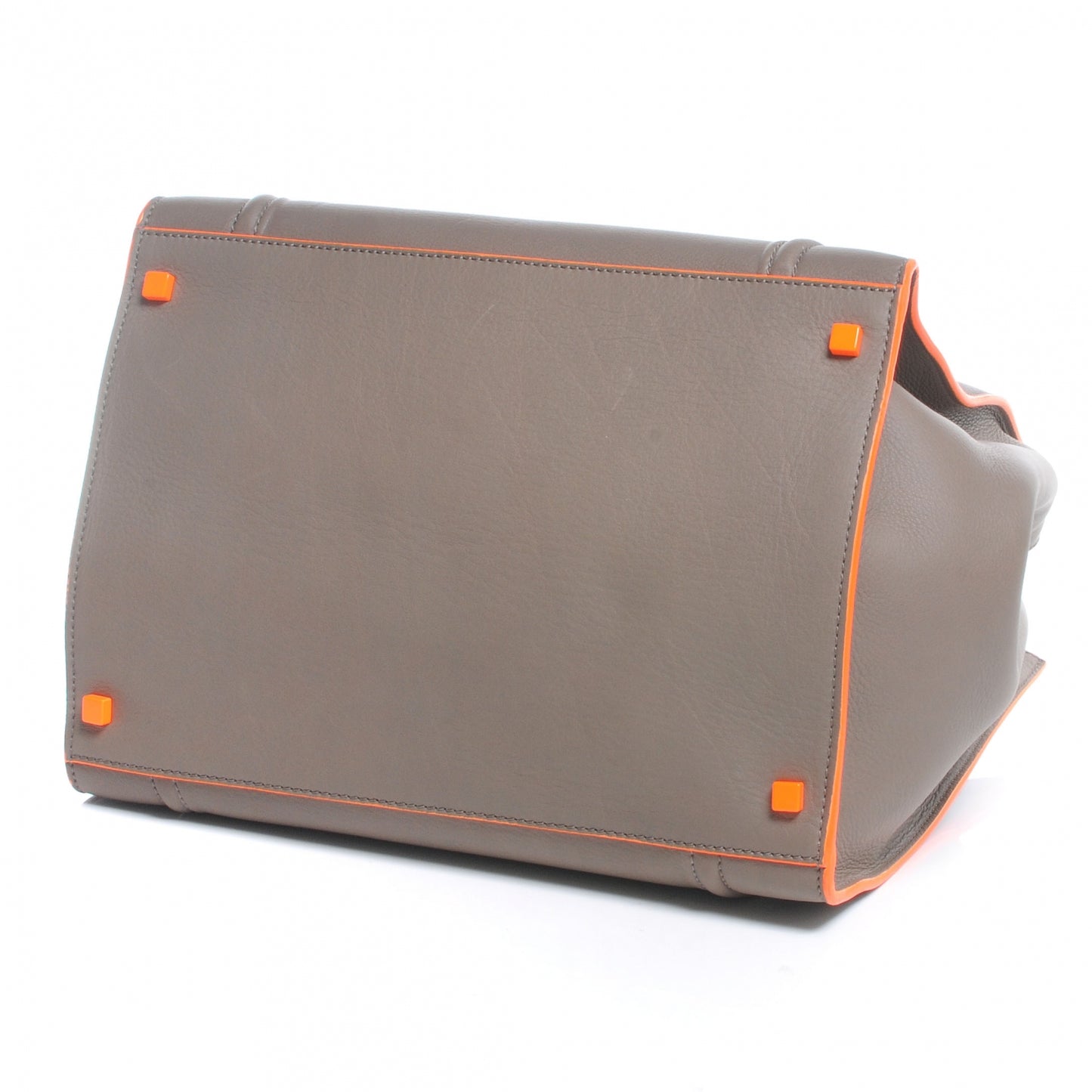 Smooth Calfskin Large Phantom Luggage Grey Orange
