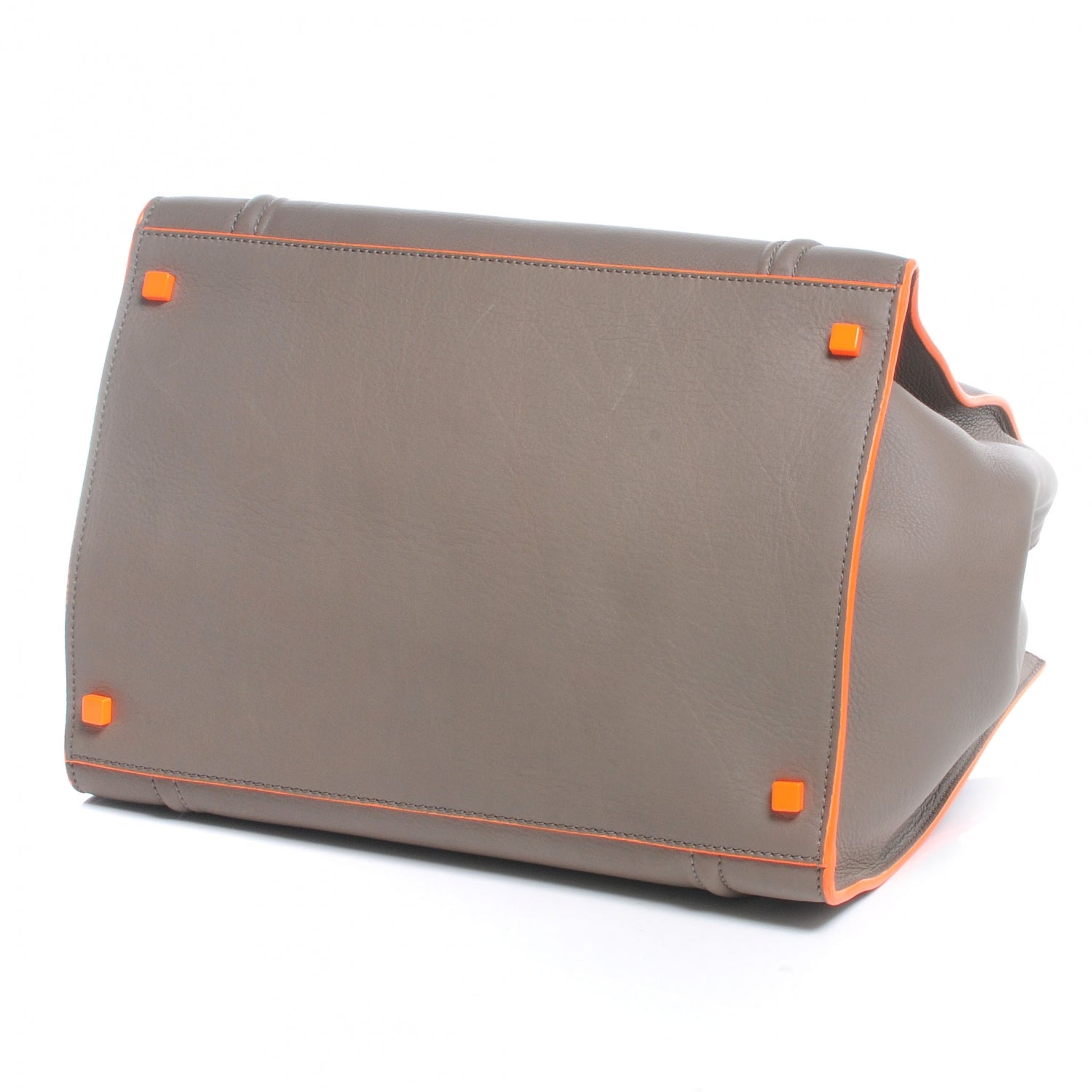 Celine Smooth Calfskin Large Phantom Luggage Grey Orange 5 of 9