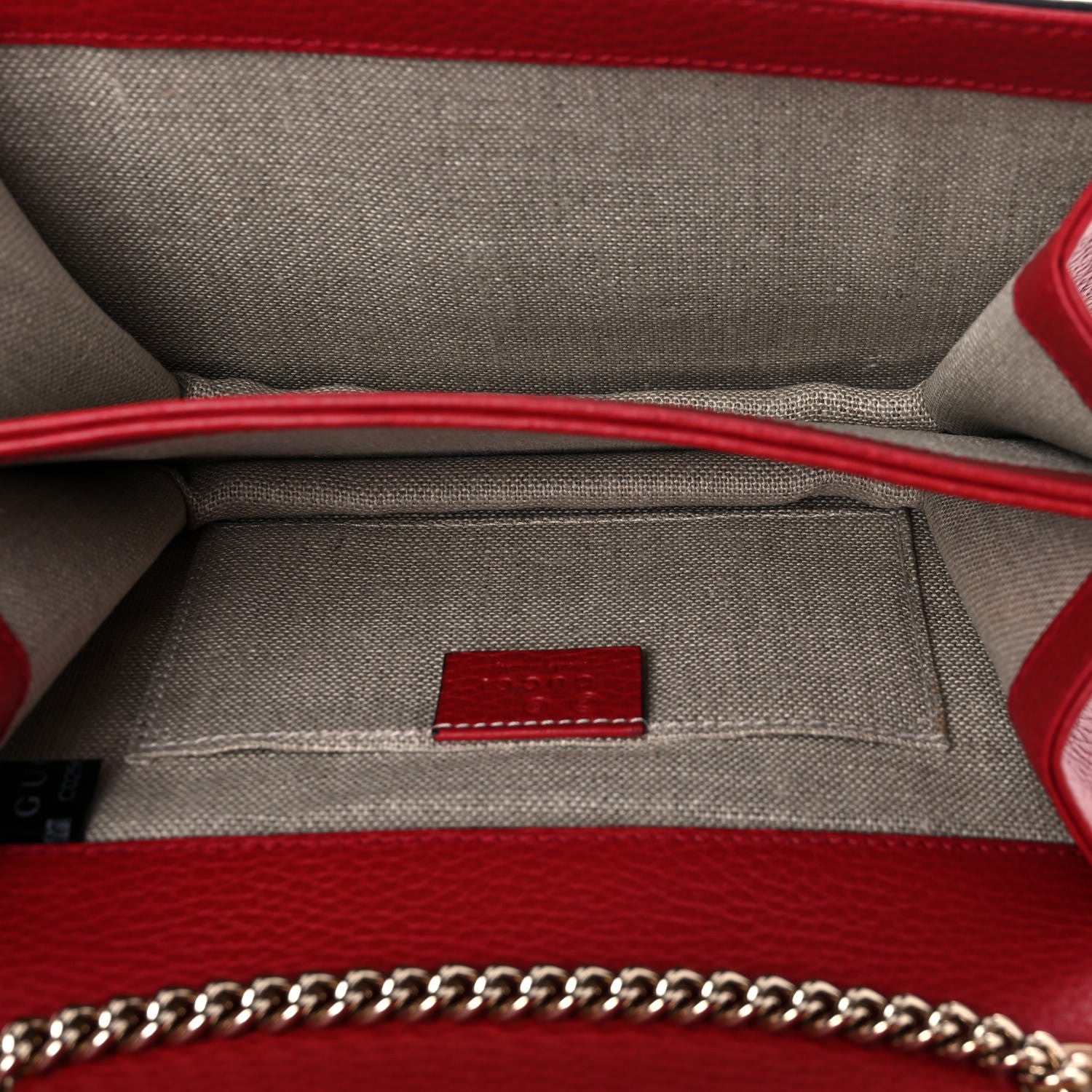 Gucci Dollar Calfskin Small Interlocking G Shoulder Bag Red 5 of 16