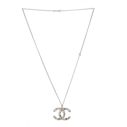 Chanel Pearl Crystal Baguette CC Long Necklace Gold 3 of 7