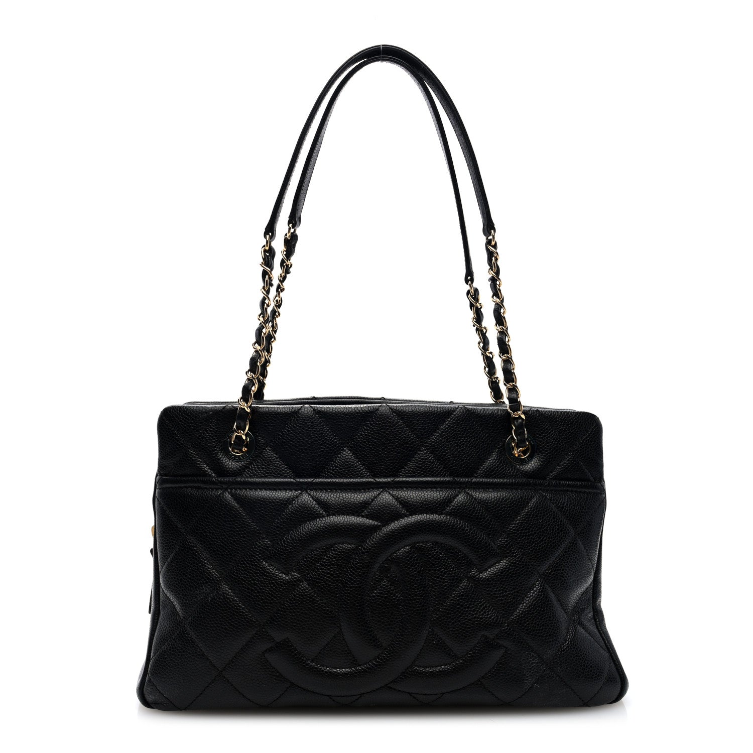 Chanel Caviar Quilted CC Timeless Soft Tote Black 1 of 10