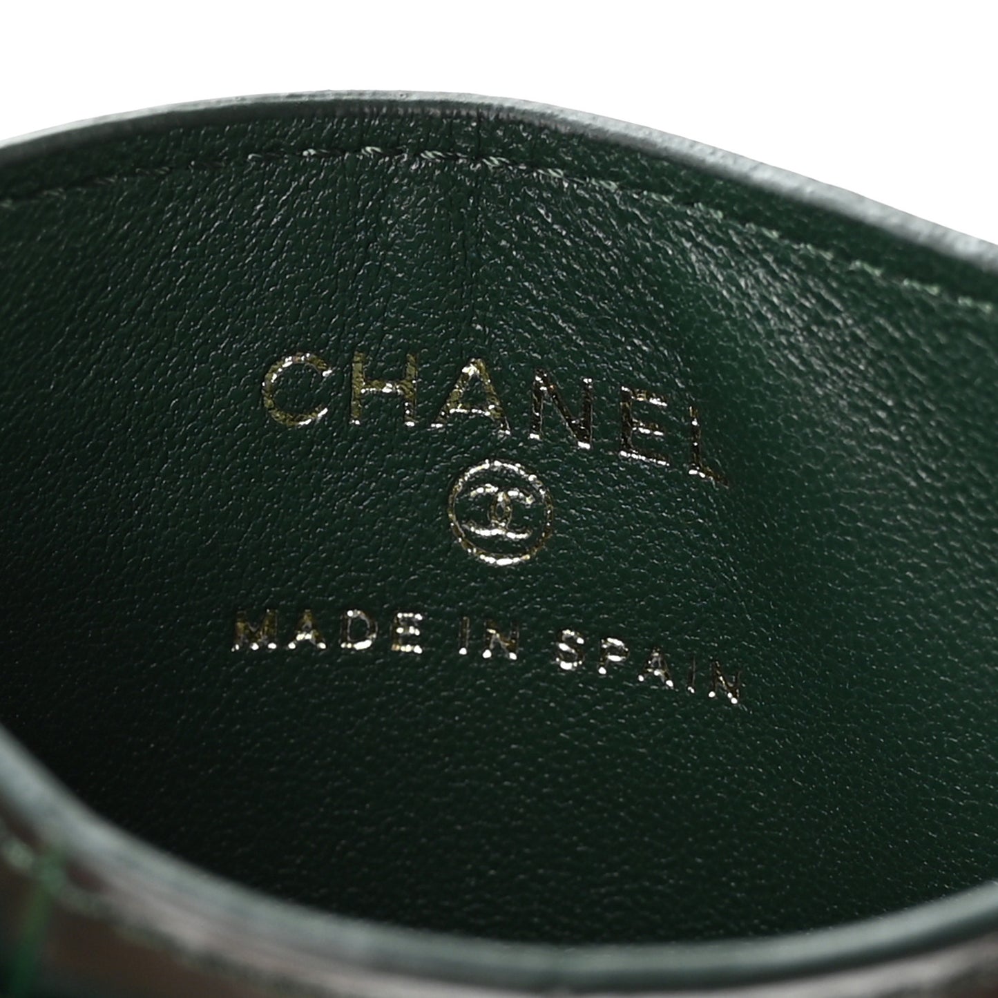 Calfskin Crocodile Embossed Crococo Card Holder Emerald