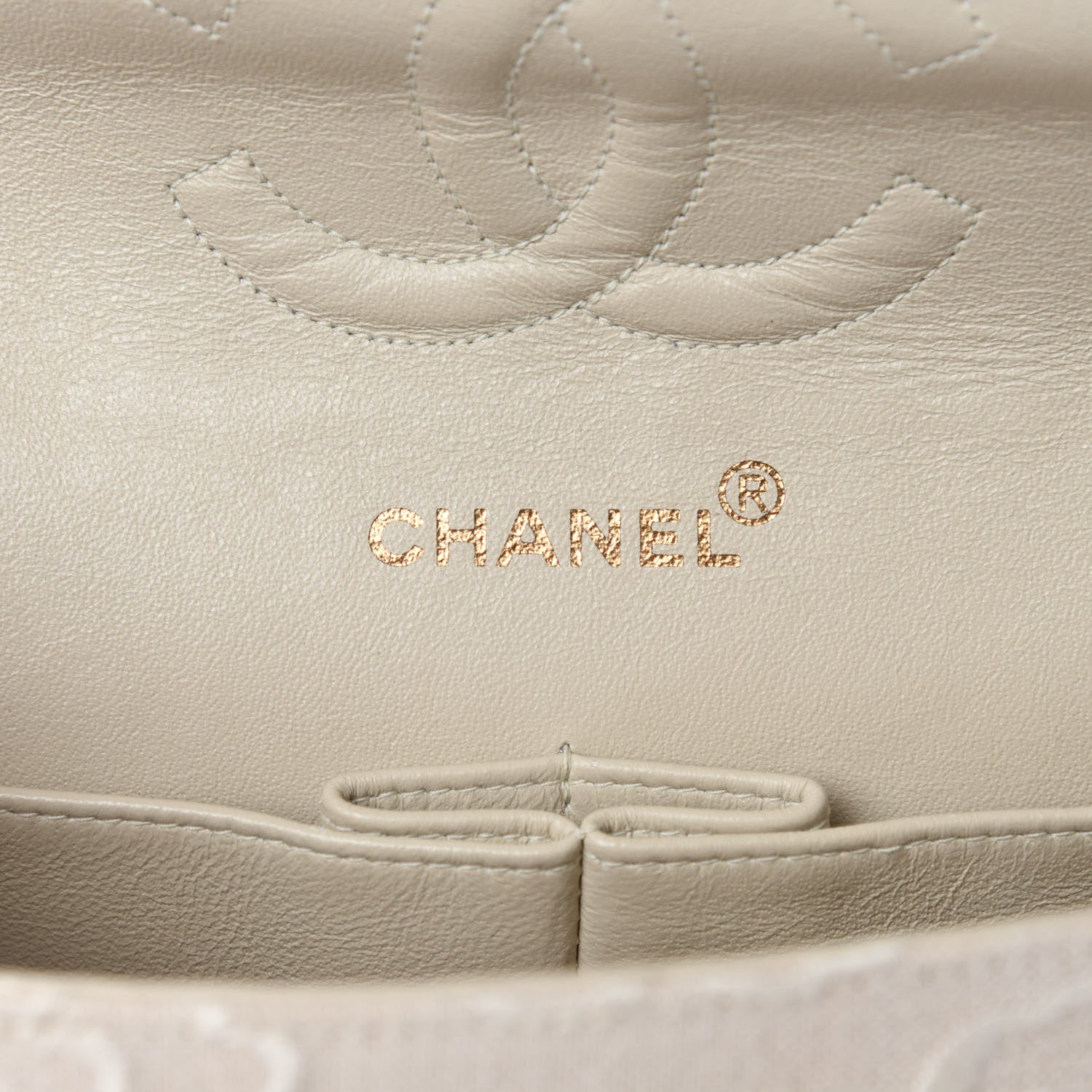 Chanel Canvas Camellia Embroidered Medium Double Flap Ivory 10 of 13