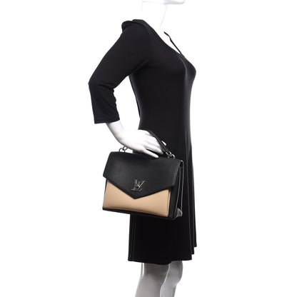 Louis Vuitton Soft Calfskin My Lockme Top Handle Vanille Black 3 of 15