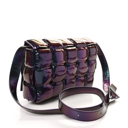 Bottega Veneta Glossy Nail Polish Nappa Maxi Intreccio Padded Cassette Crossbody Bag Holographic 3 of 9