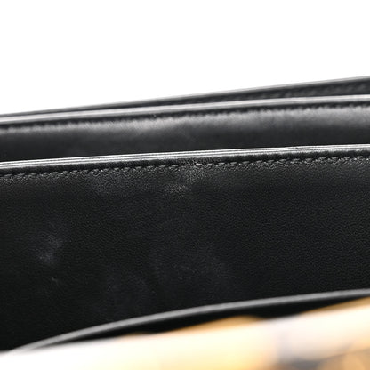 Celine Canvas Calfskin Triomphe Embroidered Medium Triomphe Bag Black 11 of 14