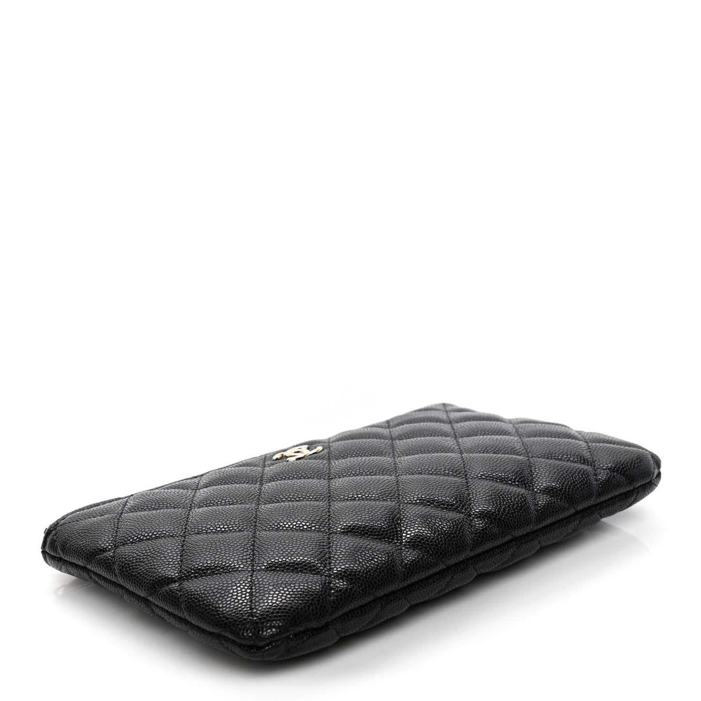 Caviar Quilted Cosmetic Case Black