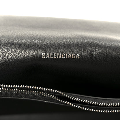 Balenciaga Agneau Arena Graffiti Medium Crush Chain Bag Black White 6 of 10