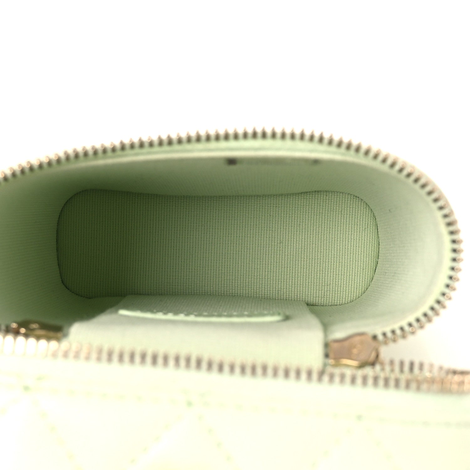 Chanel Caviar Quilted Phone Holder With Chain Light Green 5 of 12
