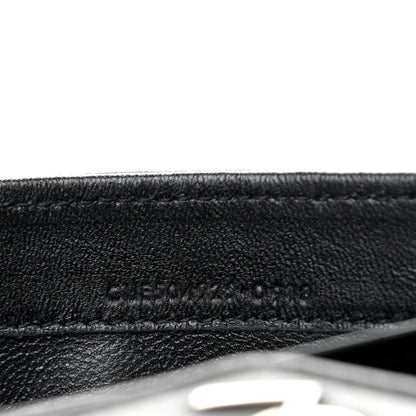 Saint Laurent Lambskin Y Quilted Monogram Large Loulou Flap Wallet Black 7 of 7