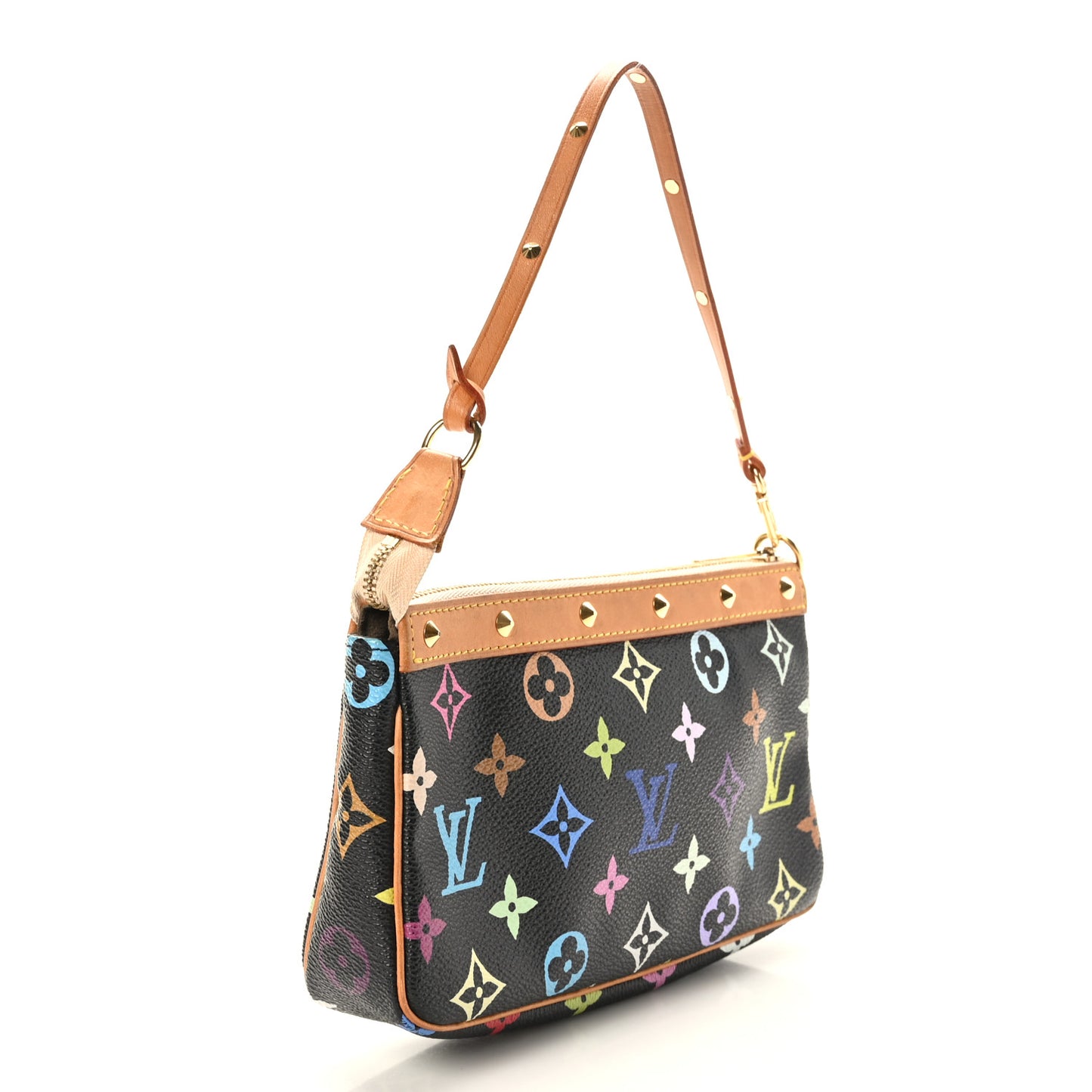 Monogram Multicolor Pochette Accessories Black