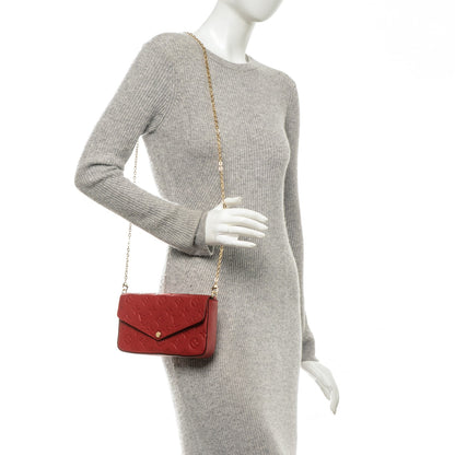 Louis Vuitton Empreinte Pochette Felicie Chain Wallet Cherry 2 of 7