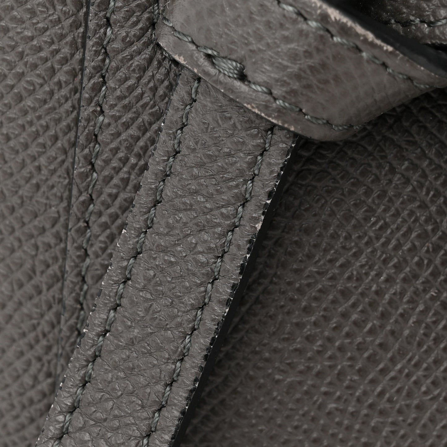 Grained Calfskin Micro Belt Bag Grey