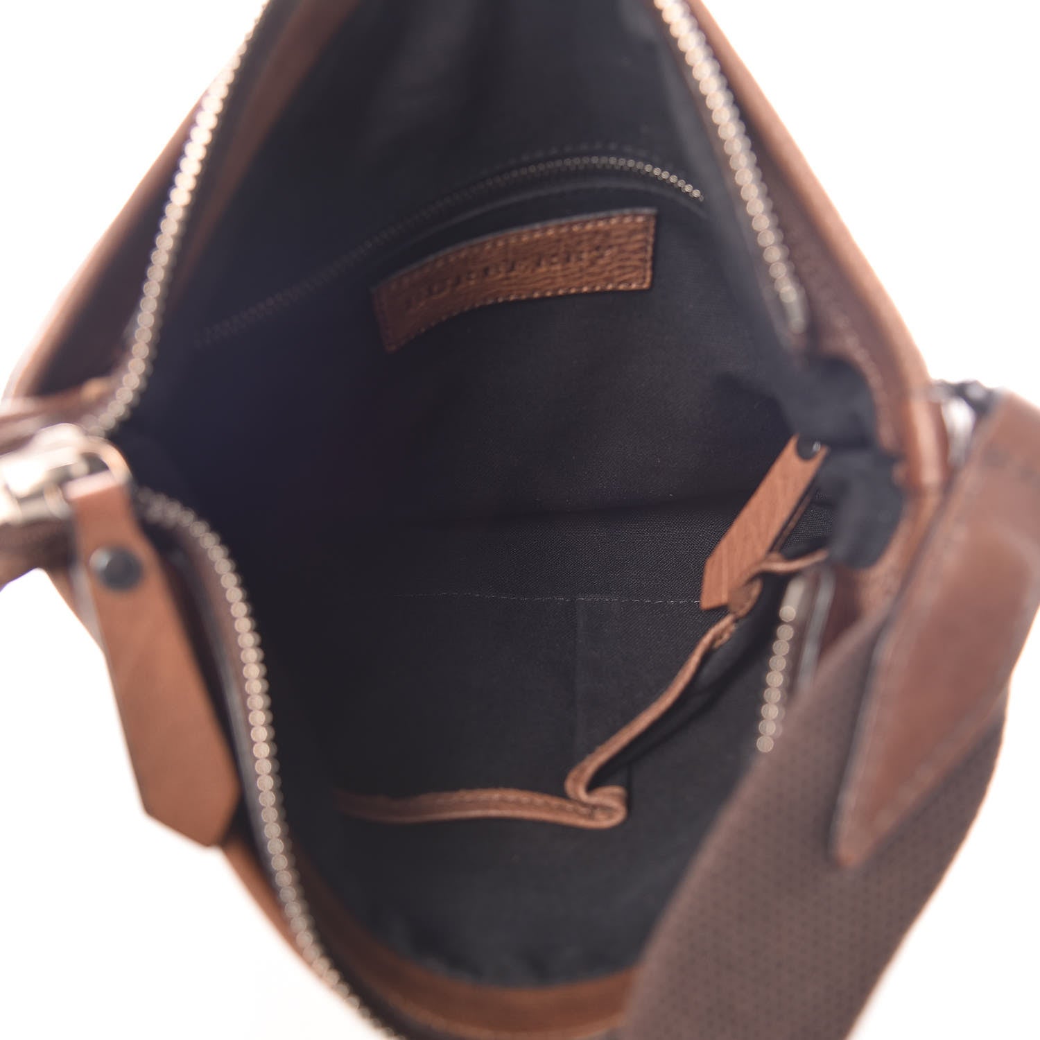 Burberry Overdyed Canvas House Check Flat Crossbody Messenger Bag Dark Brown 5 of 9