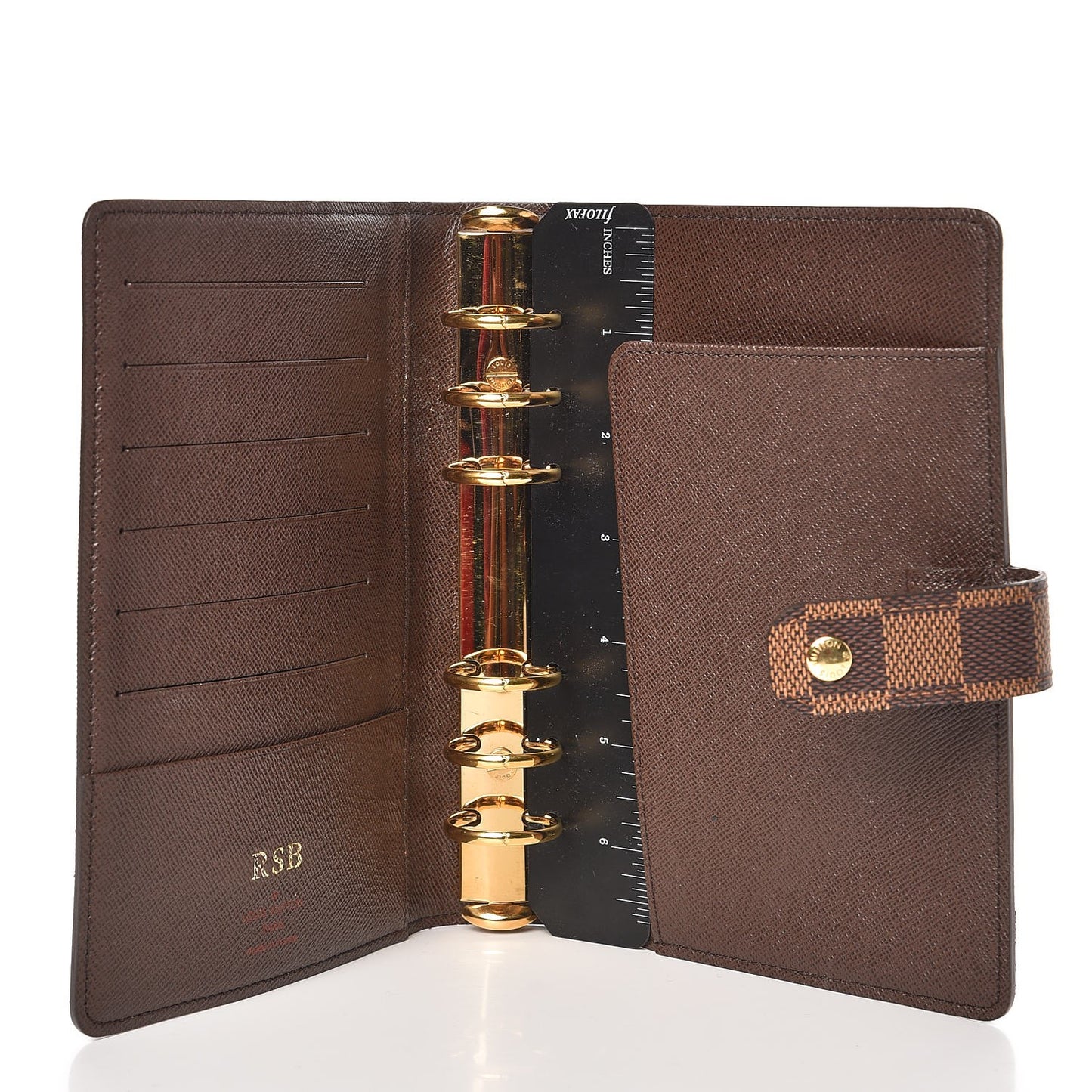 Damier Ebene Medium Ring Agenda Cover