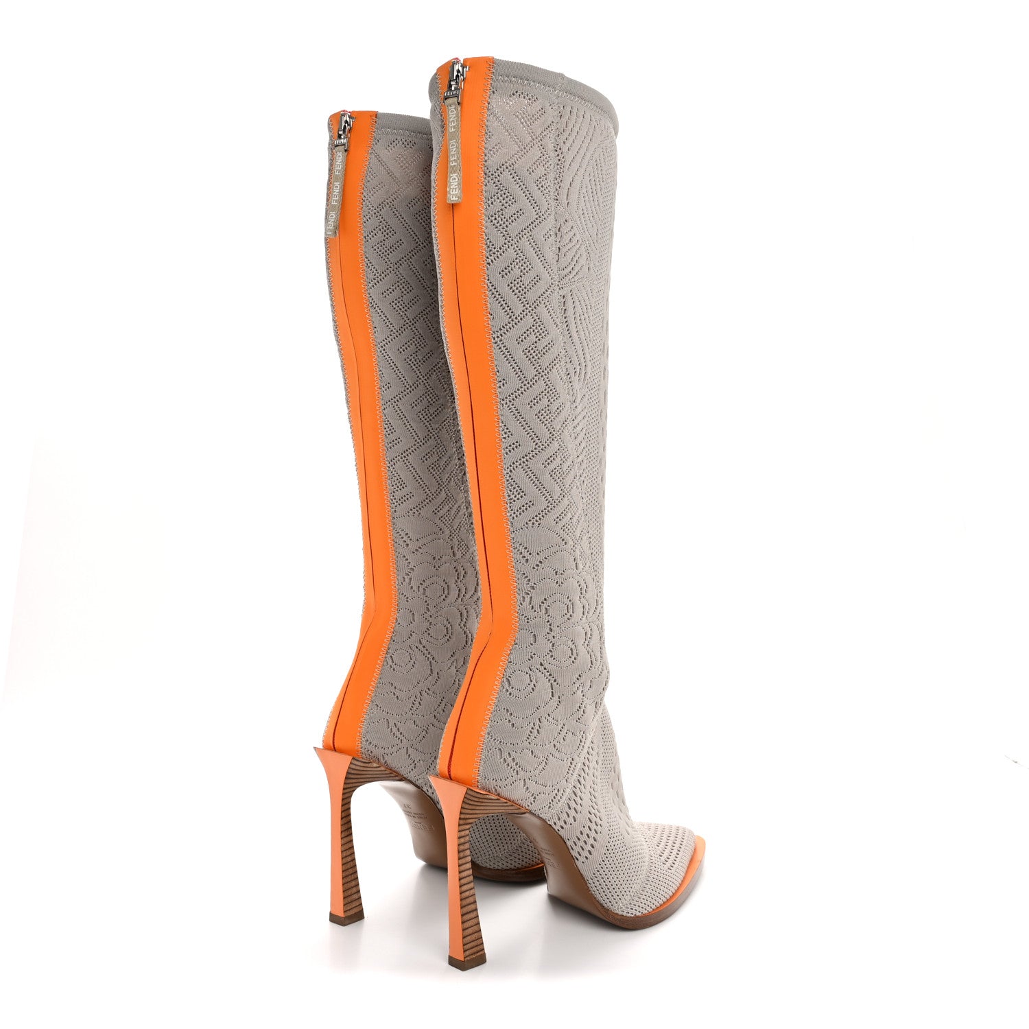 Fendi Technical 3D Mesh FFrame Tall Boots 37 Folk 4 of 13