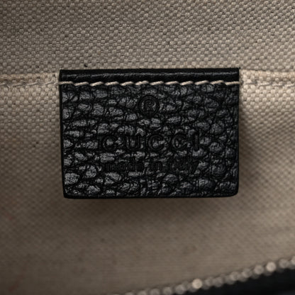 Gucci Dollar Calfskin Crystal Web Medium Dionysus Bamboo Top Handle Bag Black Black Diamond 7 of 14