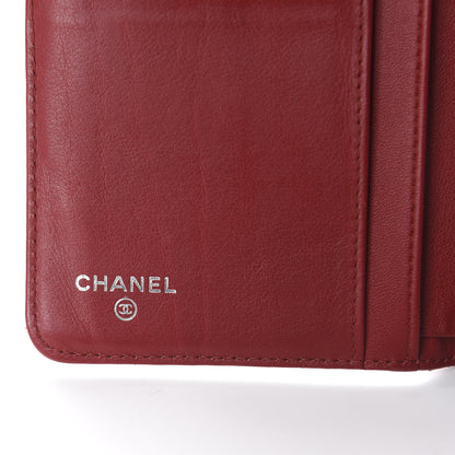 Chanel Patent Quilted Brilliant Zipped Pocket Wallet Dark Red 8 of 10