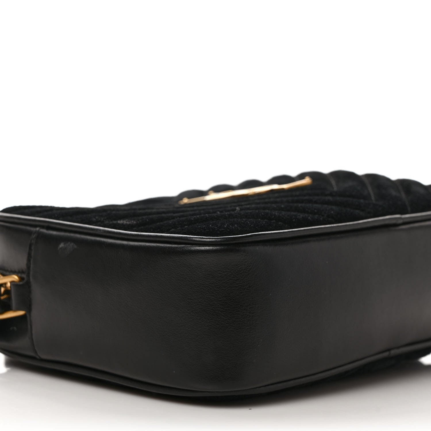 Saint Laurent Suede Calfskin Monogram Lou Camera Bag Black 7 of 8