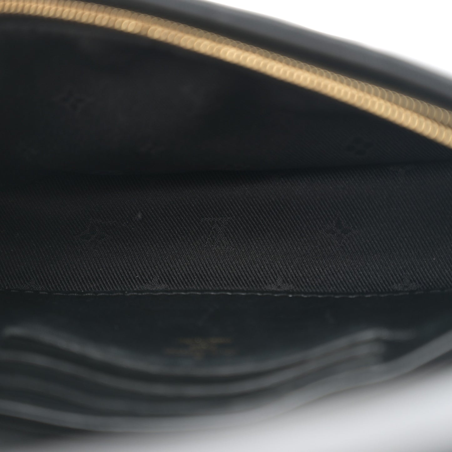 Calfskin Bubblegram Wallet On Strap Black