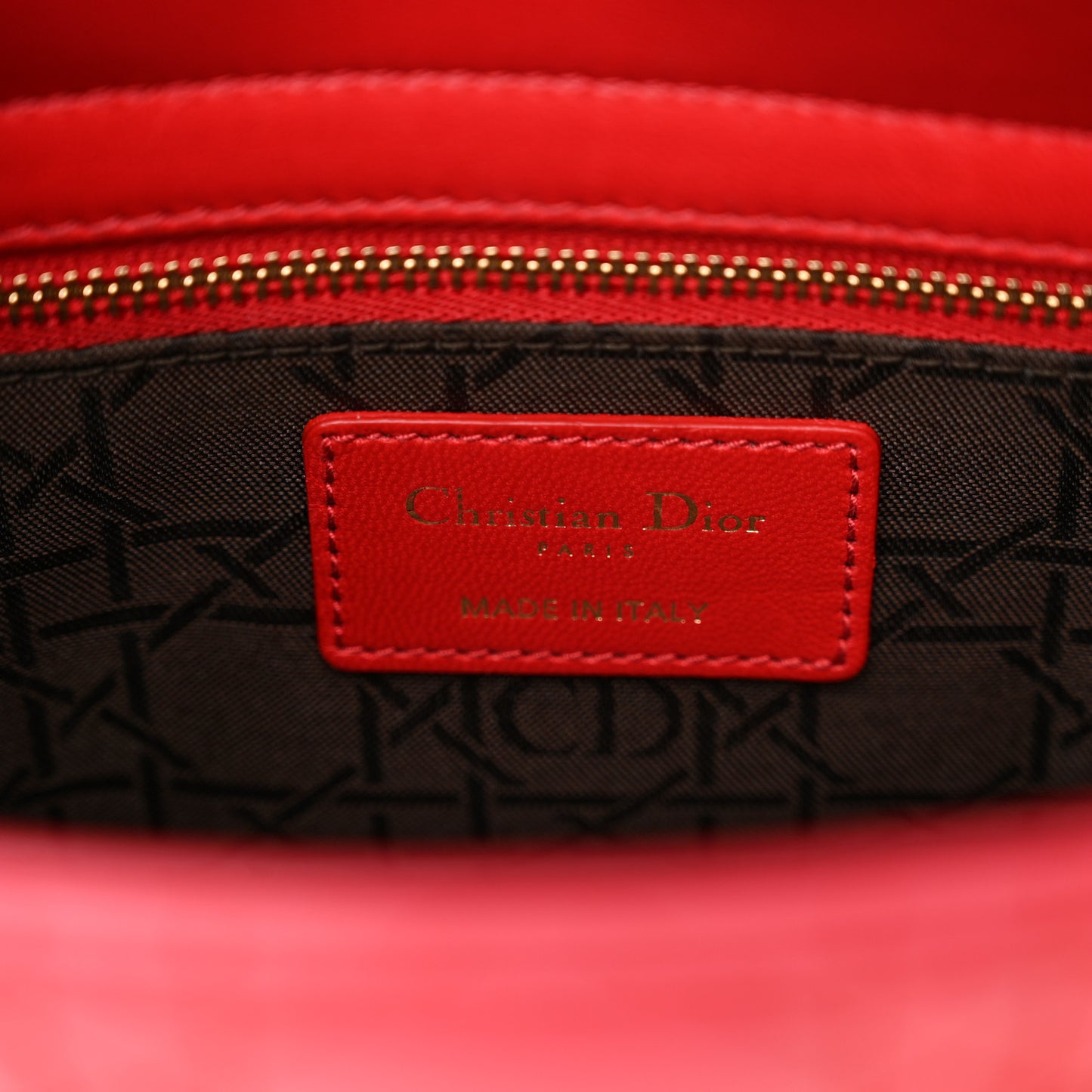 Lambskin Cannage Small Lucky Badges My Lady Dior Warm Fuschia