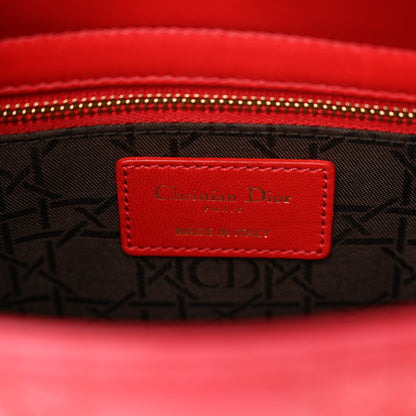 Christian Dior Lambskin Cannage Small Lucky Badges My Lady Dior Warm Fuschia 7 of 15