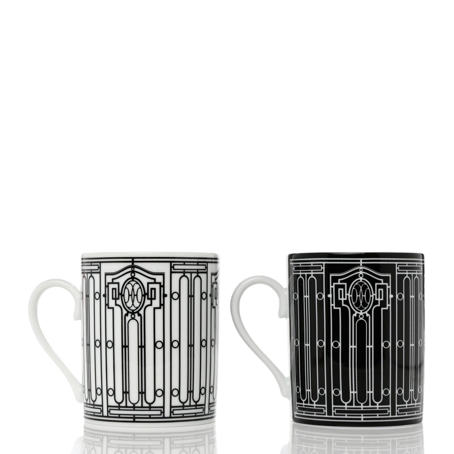 Hermes Porcelain H Deco Mug Set of 2 3 of 8