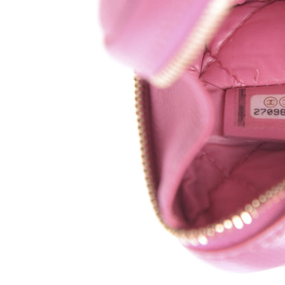 Chanel Caviar Quilted Small Curvy Pouch Cosmetic Case Pink 7 of 8
