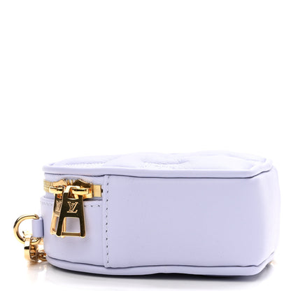 Louis Vuitton Calfskin Embroidered Monogram Pop My Heart Bag Pouch Lilac 4 of 9