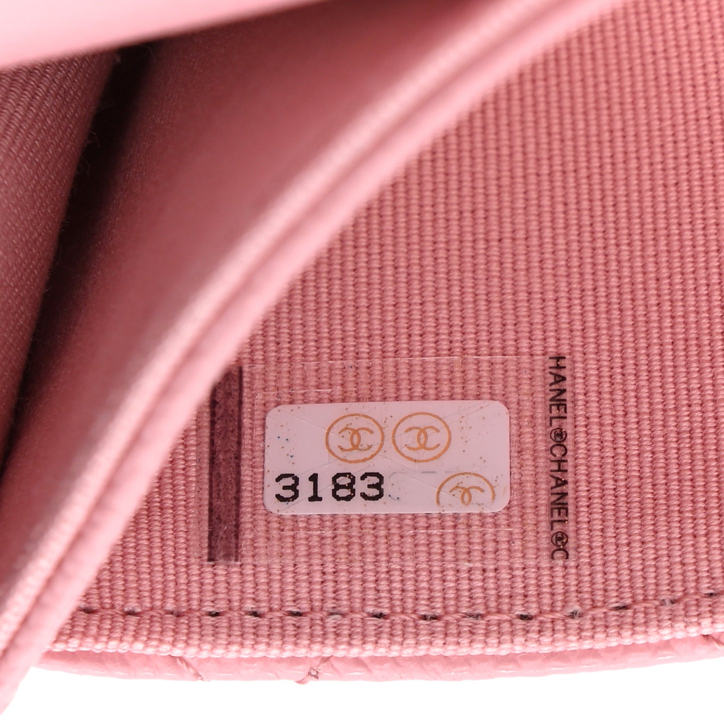 Caviar Quilted Flap Card Holder Wallet Light Pink