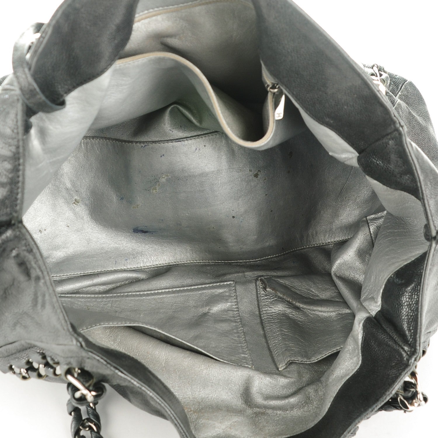 Chanel Glazed Caviar East West Modern Chain Tote Black 5 of 8