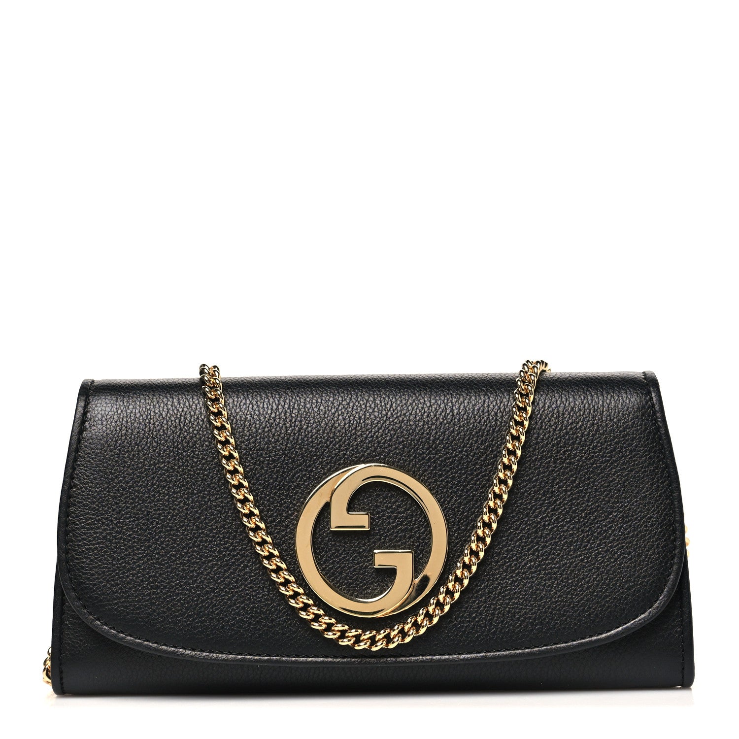 Gucci Roxy Calfskin Blondie Continental Chain Wallet Black 1 of 10