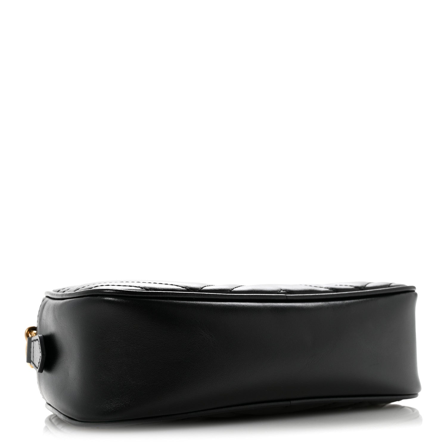 Gucci Calfskin Matelasse Small GG Marmont Chain Shoulder Bag Black 4 of 11